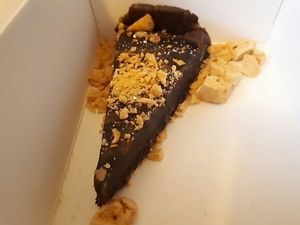vegan chocolate tart  at Zizzi - St Giles in West London