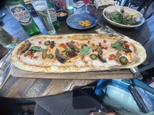 Aubergine pizza   at Zizzi - Tower Hill in London