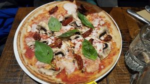 Vegan gluten free Margarita pizza at Zizzi - Wigmore St in London