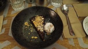 STICKY CHOCOLATE & PRALINE TORTE at Zizzi - King St in Manchester