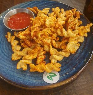 Pasta Crisps served with a smoky tomato dip at Zizzi - Trafford Centre in Manchester