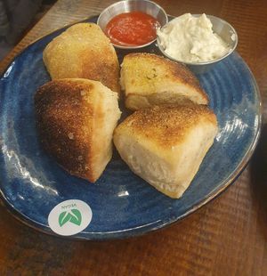 Little Soul Breads served with smoky tomato and garlic dip at Zizzi - Trafford Centre in Manchester
