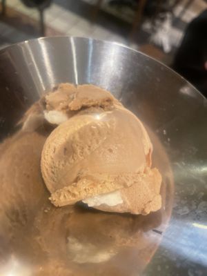 Salted caramel ice cream   at Zizzi - Trafford Centre in Manchester