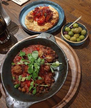 Cheeky olives. Vegan meatballs. New Bruschetta at Zizzi - Trafford Centre in Manchester