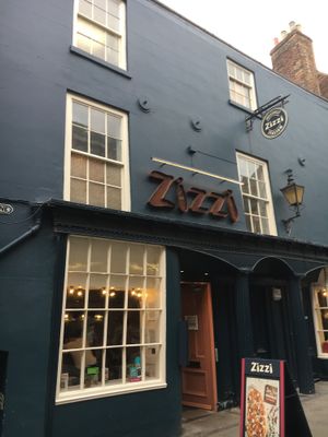 Outside a new lick of paint 2017 at Zizzi in Durham