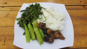 Lunch platter at A Di Da Phat in Ho Chi Minh City