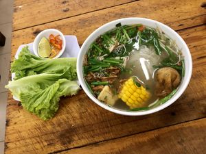 Vegan pho of the day at A Di Da Phat in Ho Chi Minh City