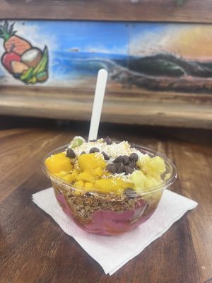 Açaí bowl  at Anake's Juice Bar in Koloa
