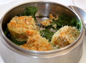 Vegetable dumplings.  at Li & Liu Mei Si Cheng in Sintra