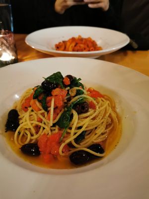 Plant based Spaghetti at Cimo Medeteranian Grill in Prince George