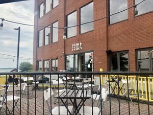 Outside at Cafe Frida in Trois-rivieres