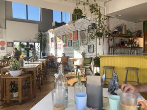 Lovely spot to sit and chat or read!  at Cafe Frida in Trois-rivieres