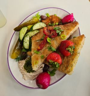 As starter: Snack at Cafe Frida in Trois-rivieres