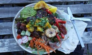 Assiète de tempef at Cafe Frida in Trois-rivieres