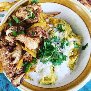 Dhal et chou-fleur  at Cafe Frida in Trois-rivieres