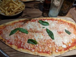 Vegan Margherita pizza at Zizzi in Norwich