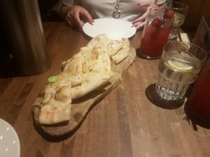 Vegan garlic bread. at Zizzi in Nottingham
