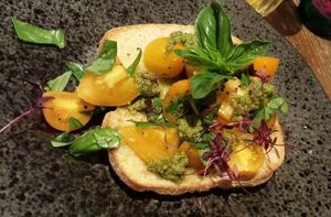Bruschetta vegan as a starter at Zizzi in Nottingham