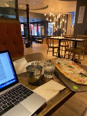 Vegan margherita pizza  at Zizzi in Oxford