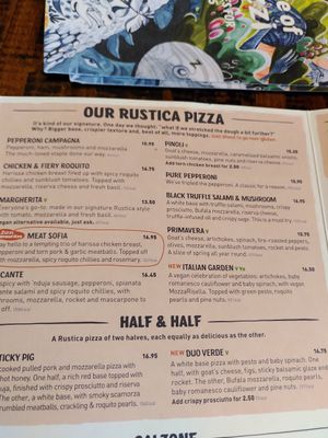 Menu 2 at Zizzi in Oxford