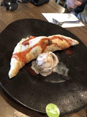 Raspberry crepe at Zizzi in Port Solent