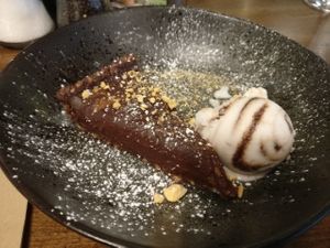 Chocolate and praline torte at Zizzi - Leopold Square in Sheffield