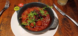 Roasted aubergine balls at Zizzi in York