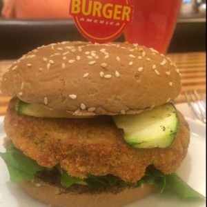 Vegan Quinoa Burger at America - Paulista in Sao Paulo
