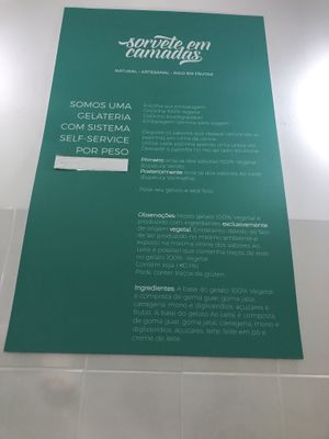 Warning at Sorvete em Camadas in Campinas