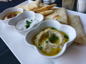 Mediterranean Dip Trio at Marwan's Global Bistro in Port Perry