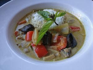 Vegan Thai Vegetable Curry at Marwan's Global Bistro in Port Perry