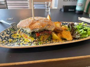 Veganer Burger at Alex Kitchen in Husum