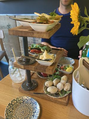 Vegan starter plate  at Alex Kitchen in Husum