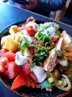 Mexican bowl (with vegan sauce) at Alex Kitchen in Husum