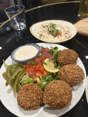 Falafel and Moutabal  at Le Phenicia in Antibes