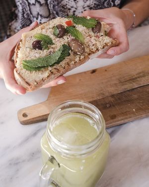 Bruscheta VEGAN at Cafe na Fabrica in Lisbon