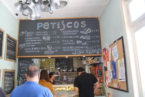 The desk.  at Cafe na Fabrica in Lisbon