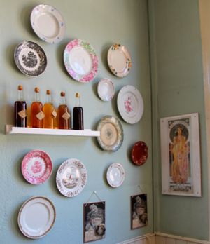 Cafe na Fabrica wall inside.  at Cafe na Fabrica in Lisbon