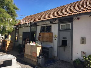 Outside  at Cafe na Fabrica in Lisbon