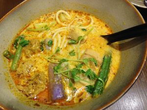 Curry laksa at BMS Organics - Mid Valley City in Kuala Lumpur