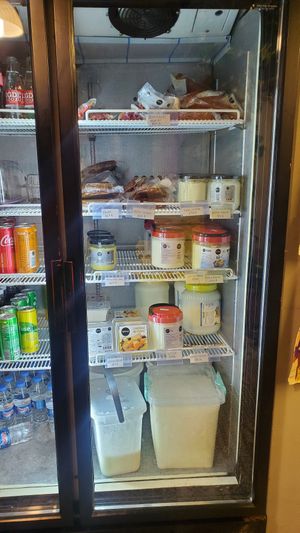 Cheddar, mozzarela, tofu, yogourt etc!!! at Yasam Vegan Kafe in Izmir