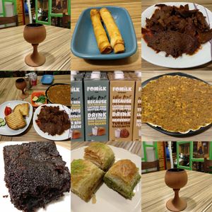 Some of the delicious offerings: Turkish dishes veganized. at Yasam Vegan Kafe in Izmir