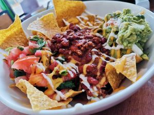 Nachos at La Esquina Vegana in Heredia
