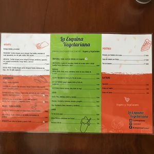 Menu 2 at La Esquina Vegana in Heredia