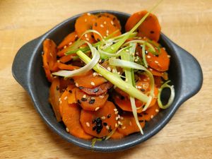 Sesame & Maple Carrots (Side). at Blue Sky Cafe in Bangor