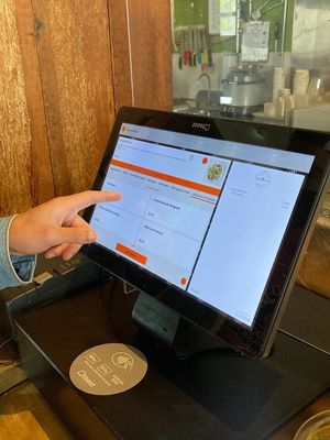 Self-serve checkout  at Homegrown - Queen Anne in Seattle