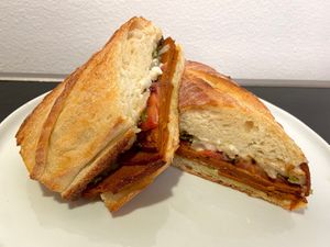 Emilio Pestevez (plated at home) at Honeyhole Sandwiches in Seattle