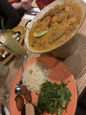 Jackfruit curry  at Las Iguanas in Manchester