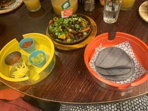 Vegan & gf mushroom fajitas   at Las Iguanas in Manchester