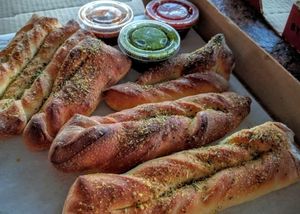 Breadsticks at Sizzle Pie in Seattle